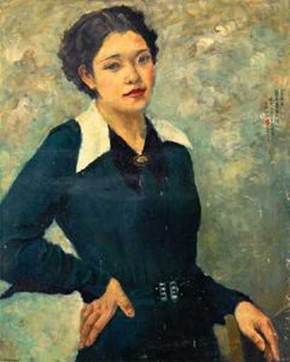 张蒨英 1936年作 自画像